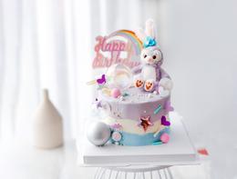 【女神】星黛露兔子小气球创意生日蛋糕