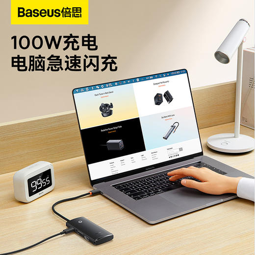 倍思 轻享系列 六合一 HUB扩展坞 PD版(HDMI+USB3.0*2+PD+SD/TF） 商品图3