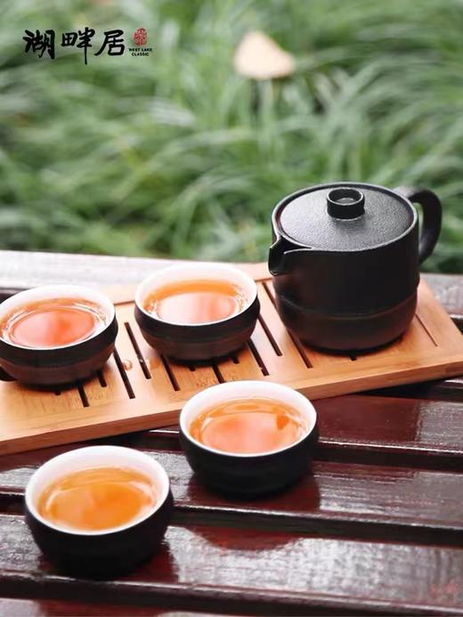 墨釉茶具套装功夫茶具一壶四杯旅行茶具·湖畔居 商品图4