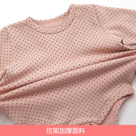 【高腰护肚 亲肤柔软两用档】A类ins韩版小童波点包屁打底衣爬服 男女宝宝空调房长袖哈衣套装 商品图2