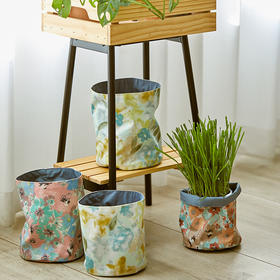 蔷薇桌面防水花盆套杂物收纳筐