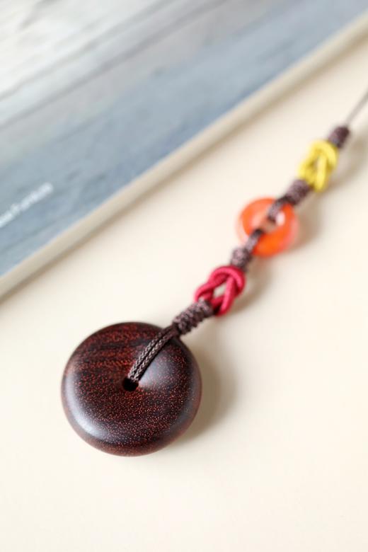 【青山特惠】小叶紫檀平安扣钥匙扣 吊坠s34 商品图8