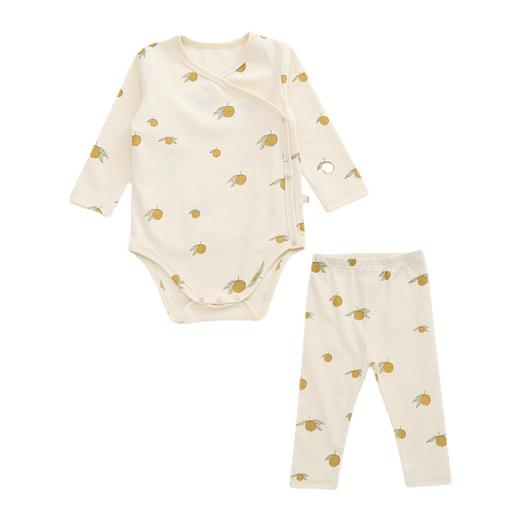 【可机洗 舒适柔软 手感细腻】A类婴幼儿长袖套装秋衣秋裤分体新生幼儿棉质哈衣男女宝宝爬服两件套 商品图4