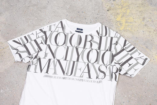 AJ 春夏新款 正面双色字母 圆领短袖T恤 Z-8673 商品图8