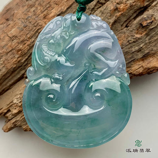 派瑞翡翠 翡翠挂件 糯冰种 飘花 商品图2