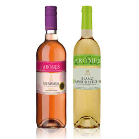 【双支套餐】奥莫斯荔枝味配制酒+柚子味配制酒 Aromes Blanc Litchie + Rose Pamplemousse 2*750mlITCHI 750ml*2