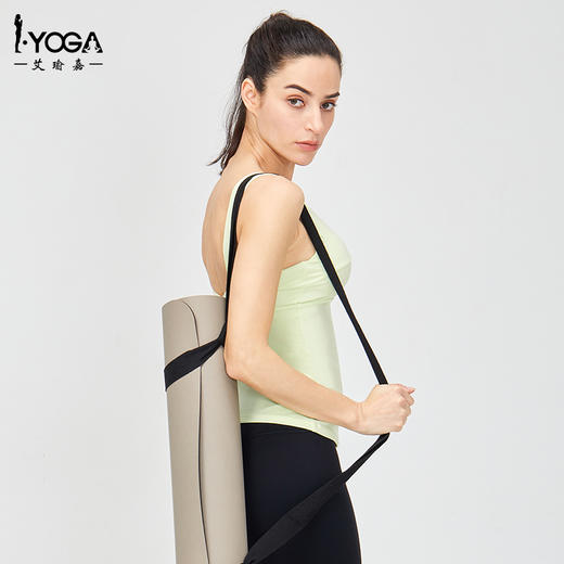 IYOGA 瑜伽运动背心可拆卸胸垫亲肤莱卡N66弹力面料美背挺胸宽肩带B056 商品图2