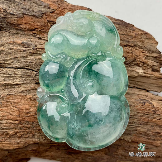 派瑞翡翠 翡翠挂件 糯冰种 飘花 商品图3
