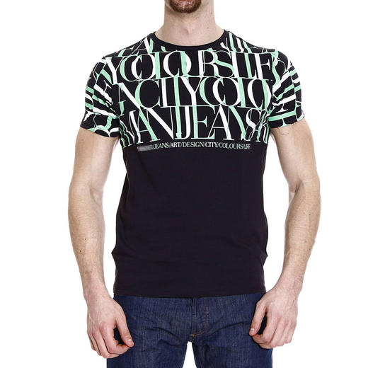 AJ 春夏新款 正面双色字母 圆领短袖T恤 Z-8673 商品图2