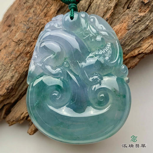 派瑞翡翠 翡翠挂件 糯冰种 飘花 商品图0