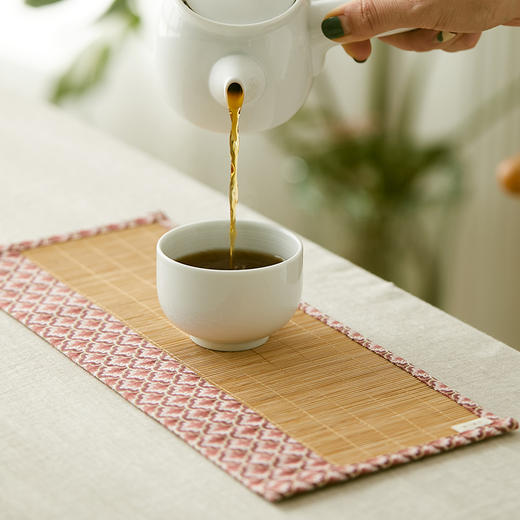 菱云纹竹制茶垫日式茶旗隔热垫 商品图2