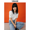 VIMAGE纬漫纪夏季新款泡泡袖修身短袖小上衣女T恤V1702305 商品缩略图3
