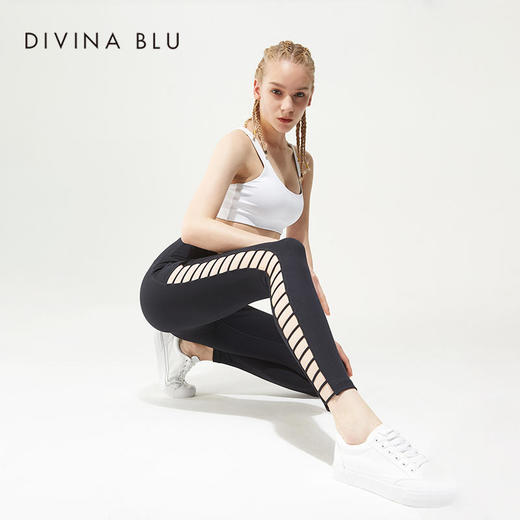 DIVINABLU|真裸感镂空设计|时尚个性塑性健身裤速干透气瑜伽裤西西里04 商品图5