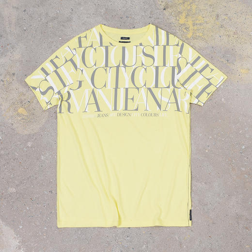 AJ 春夏新款 正面双色字母 圆领短袖T恤 Z-8673 商品图6