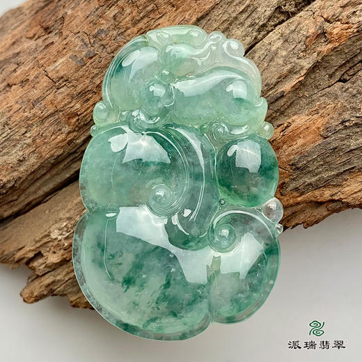 派瑞翡翠 翡翠挂件 糯冰种 飘花 商品图1