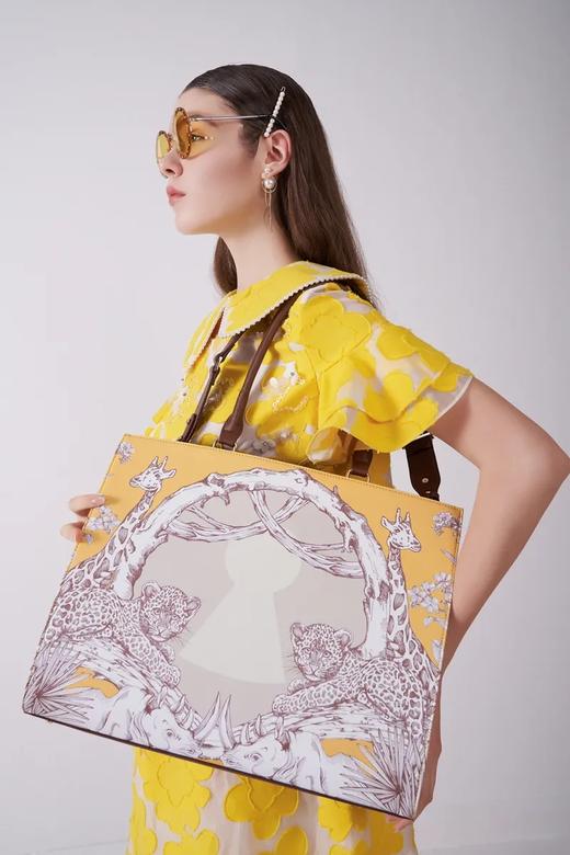 非洲动物手绘印花托特包 商品图2