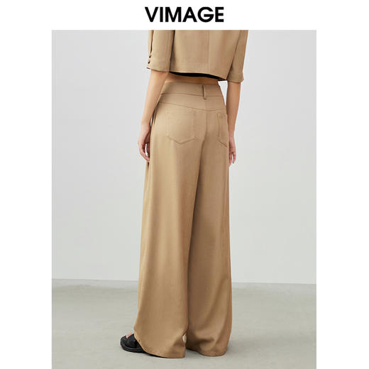 VIMAGE纬漫纪夏季新款时尚垂坠感阔腿裤女休闲裤V1705315 商品图4