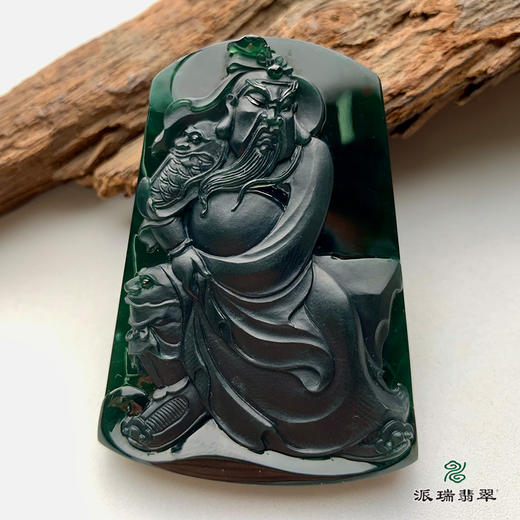 派瑞翡翠 翡翠挂件 糯冰种 墨翠 商品图4