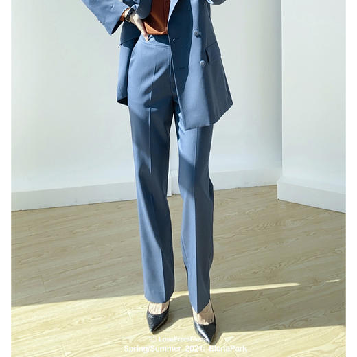 “新女绅士”通勤简约羊毛料西装西裤套装 商品图4