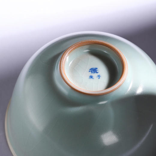 问鼎汝瓷复刻款天青花鼓碗 商品图3