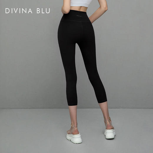 DIVINABLU|真裸感简约时尚|塑性提臀高腰弹力专业运动瑜伽裤西西里七分裤06 商品图4