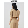 VIMAGE纬漫纪夏季新款帅气时尚纯色上衣休闲短外套女V1703317 商品缩略图4