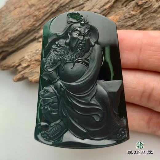 派瑞翡翠 翡翠挂件 糯冰种 墨翠 商品图1