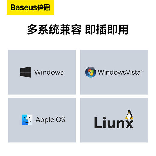 倍思 轻享系列 六合一 HUB扩展坞 PD版(HDMI+USB3.0*2+PD+SD/TF） 商品图6
