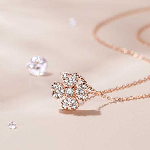子佩集【满钻四叶】S925银四叶草项链【JHY-N000427】 商品图3