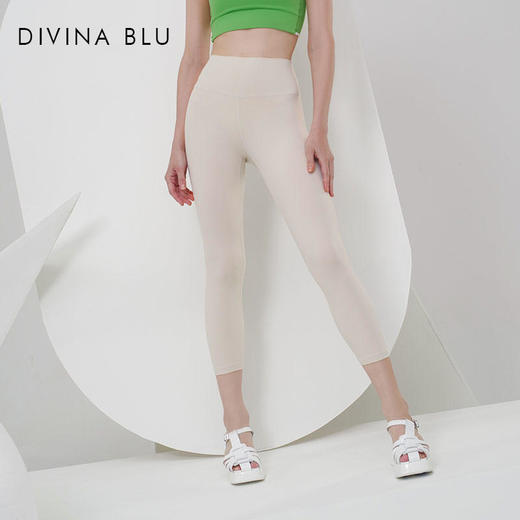 DIVINABLU|真裸感简约时尚|塑性提臀高腰弹力专业运动瑜伽裤西西里七分裤06 商品图0