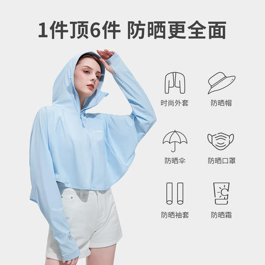 骆驼户外防晒衣女款防紫外线皮肤衣秋冬轻薄舒适风衣外套披肩 A0S142120-1_A0S142120 商品图3