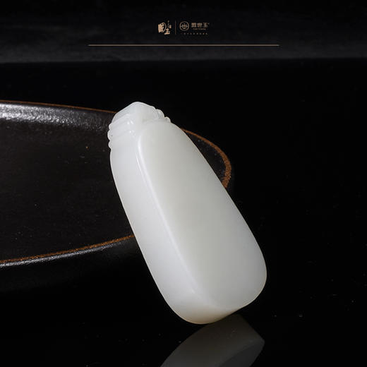 新疆国玉盟世玉和田玉白玉挂件-平安无事牌【带证书·顺丰物流】 商品图2