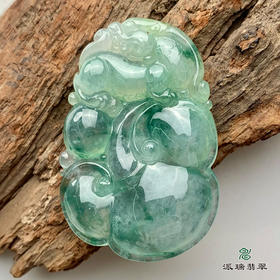 派瑞翡翠 翡翠挂件 糯冰种 飘花