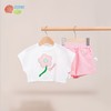 贝贝怡夏季新品女童短袖套装可爱甜美风两件套 商品缩略图3