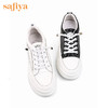 Safiya索菲娅新款弹力带舒适小白鞋2022牛皮百搭休闲鞋SF21112036 商品缩略图4