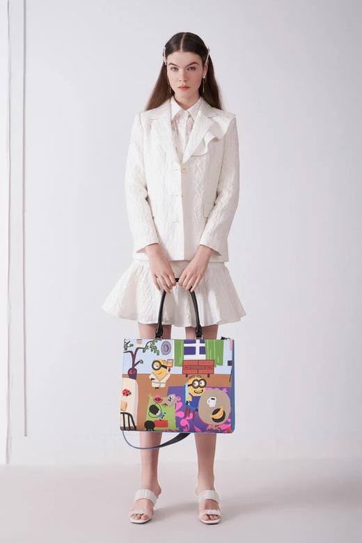 小黄人跨界撞色印花托特包 商品图9