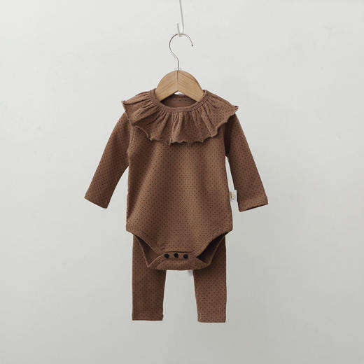 【高腰护肚 亲肤柔软两用档】A类ins韩版小童波点包屁打底衣爬服 男女宝宝空调房长袖哈衣套装 商品图12