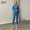 IWY/时尚蓝色条纹修身西服西装套装女商务通勤职业装气质女神范工作服CP10318 商品缩略图2