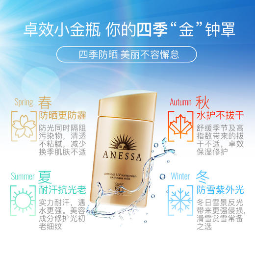 【安耐晒防晒霜】安热沙小金瓶防晒 SPF50户外防紫外线 60ml 商品图3