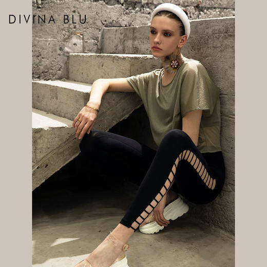 DIVINABLU|真裸感镂空设计|时尚个性塑性健身裤速干透气瑜伽裤西西里04 商品图2