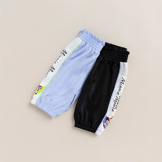迪士尼夏季新品男女童米妮七分裤休闲短裤 商品图2
