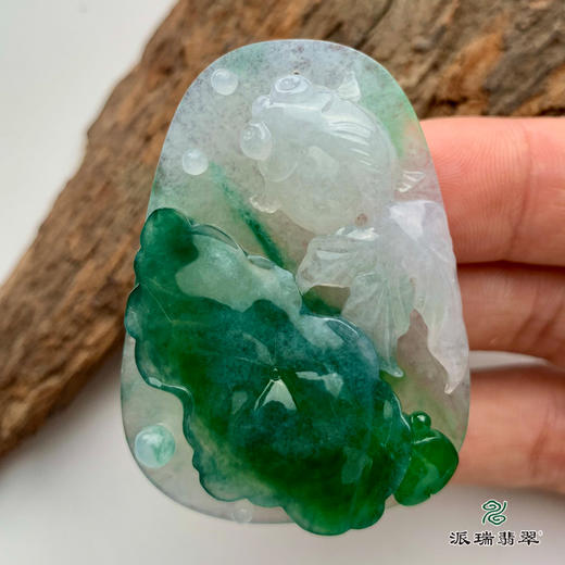 派瑞翡翠 翡翠挂件 糯冰种 飘翠 商品图2