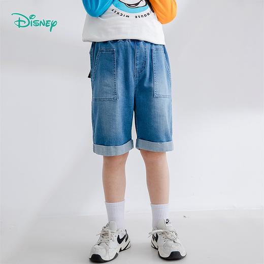 迪士尼夏季新品男童短裤休闲风牛仔五分裤 商品图1