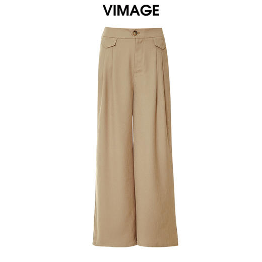 VIMAGE纬漫纪夏季新款时尚垂坠感阔腿裤女休闲裤V1705315 商品图5