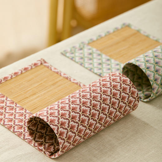 菱云纹竹制茶垫日式茶旗隔热垫 商品图1