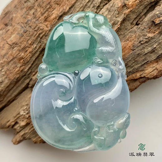 派瑞翡翠 翡翠挂件 糯冰种 飘花 商品图1