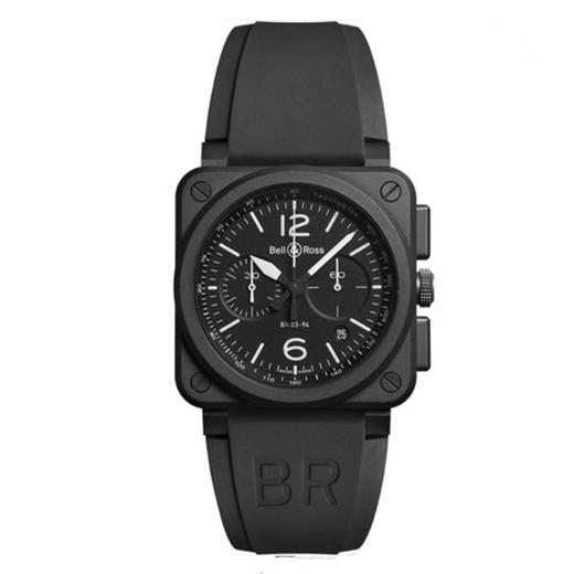 Bell & Ross 柏莱士 瑞士进口腕表经典方形陶瓷手表 BR0394-BL-CE 黑色 商品图0