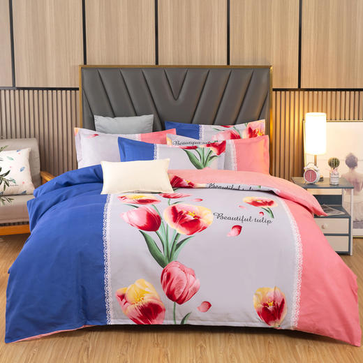 【升级款】磨毛床上四件套升级款 时尚AB双板设计 耐水洗 亲肤舒适 裸睡无负担 吸湿透气 商品图7