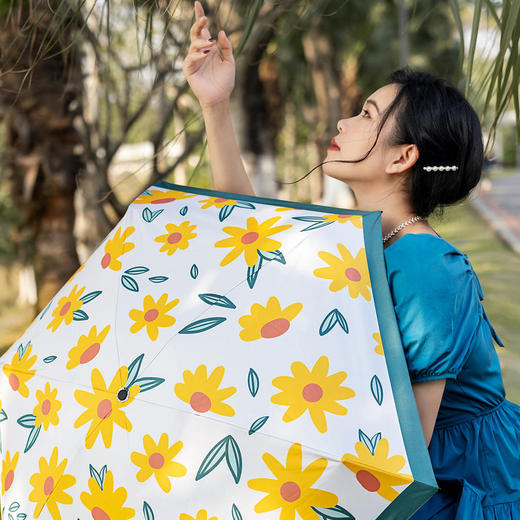 新品首发预售！【袖珍纤巧神仙颜值】太阳城超轻mni'羽毛'伞晴雨两用隔绝99%紫外线降温清凉 商品图5