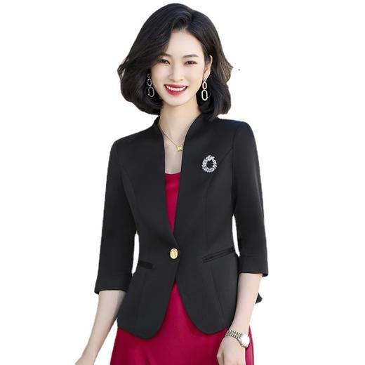 职业西装外套春夏时尚简约薄款小西服套连衣裙XZ1622 商品图4